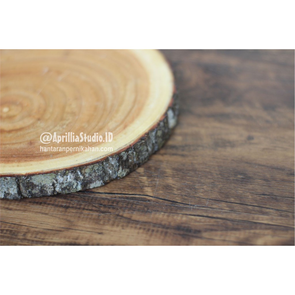 Potongan Kayu | Talenan Kayu | Slice Wood M Diameter 13 cm Tebal 2 cm Bahan Kerajinan Untuk Dekorasi Craft Bebas Jamur Dan Kutu