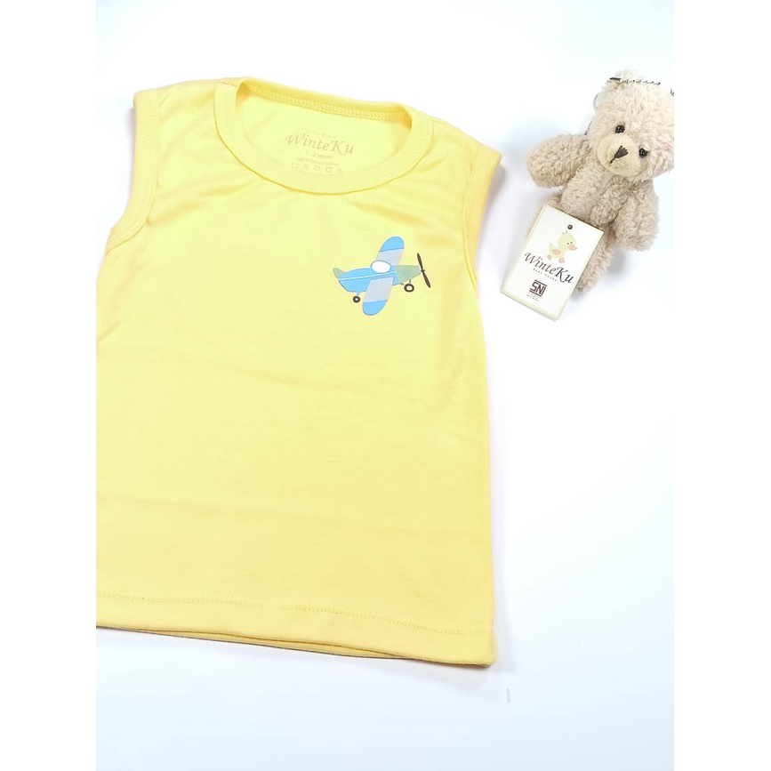 Sleevelees  T-shirt Winteku boy - Atasan Singlet Motif Transpot Boy New