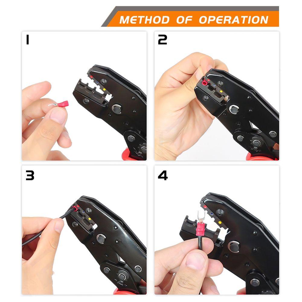 Solighter Ferrule Crimp Sets Alat Tukang Listrik Manual Wire Crimper Tool Wire Terminal Ferrule Crimper Plier Tang Crimping Tang Jaws