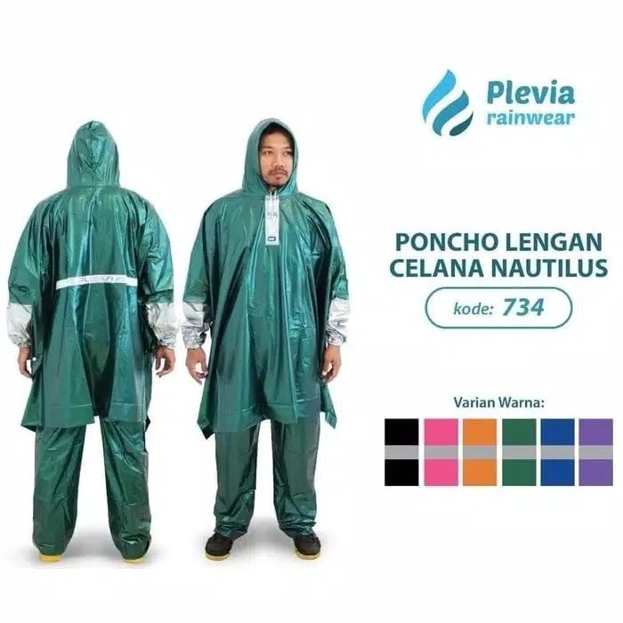 Jas Hujan Poncho Celana Lengan Plevia - Mantel Hujan Ponco Celana Plevia NAUTILUS 734