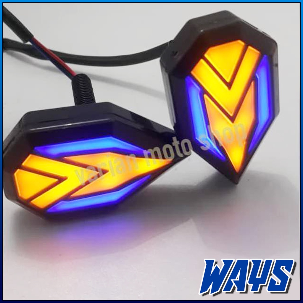 L182 | 2in1 Lampu Senja Sein Sen Running LED Tempel Fairing Motor CBR 150R 250RR R15 R25 GSX Ninja