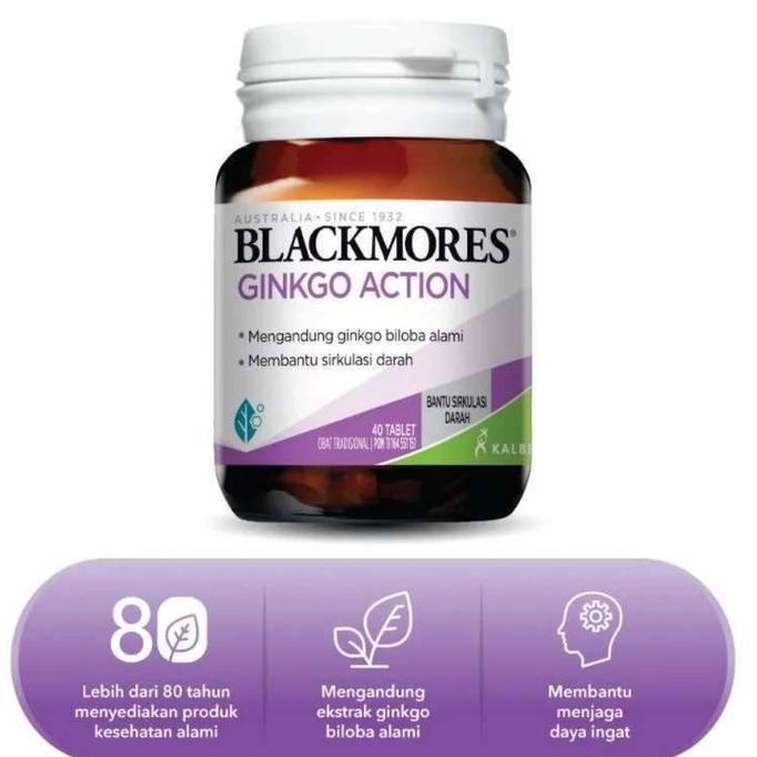 ~~~~~] BLACKMORES Ginkgo Action 40 / Ginko Vitamin Daya Ingat Peredaran Darah
