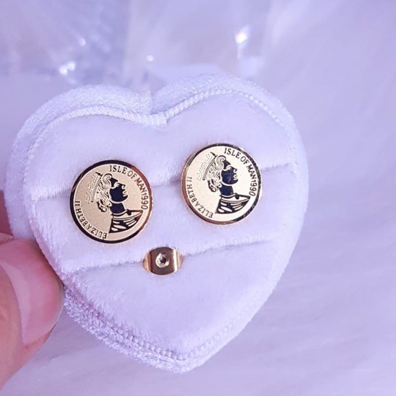 anting koin replika emas 24k