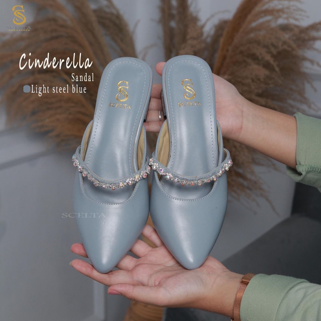 Sepatu Sandal Heals Wanita size 40 dan 41 Bahan Kulit Sintetis Premium | SANDAL SEPATU CINDERELLA BY