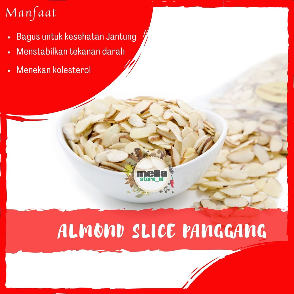 

kacang almond slice panggang
