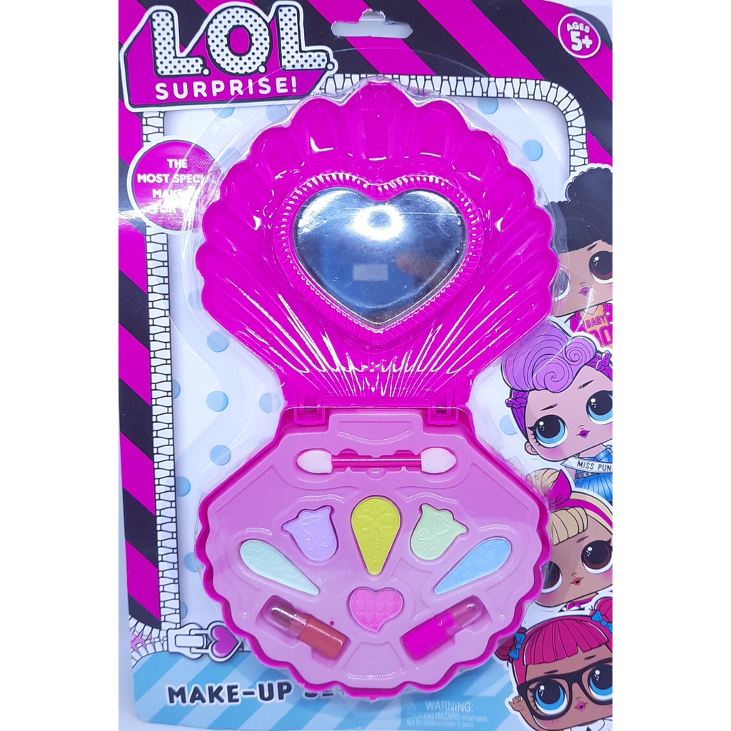 MAINAN ANAK PEREMPUAN MAKEUP KERANG LOL MAINAN MAKE UP KERANG SET MURAH ADA CERMIN MODEL BARU SNI