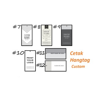 CETAK LABEL HANGTAG BAJU  CUSTOM UKURAN  LABEL BAJU  