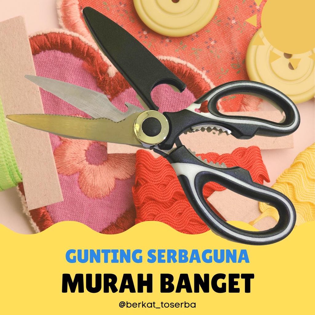 VS BG - Gunting Besar Dapur Serbaguna Gunting Ikan Ayam Daging Stainless Steel