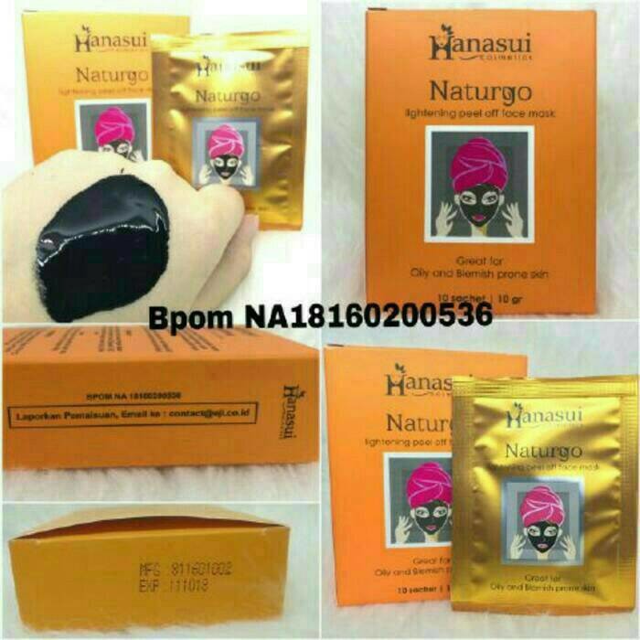 Masker Wajah hanasui black mask 1 box