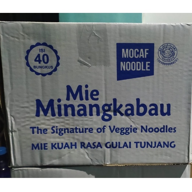 

Mie Minangkabau (1 dus) Tunjang Mie Instan Sehat No MSG Mi Mocaf Rasa Rendang Cancang Makanan Pedas