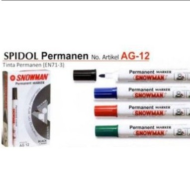 

Spidol Snowman Permanent AG 12 Lusinan