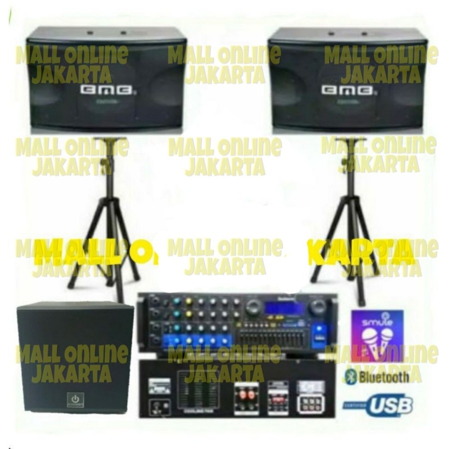 Paket sound system bmb 8 inch subwoofer aktif 12 inch original