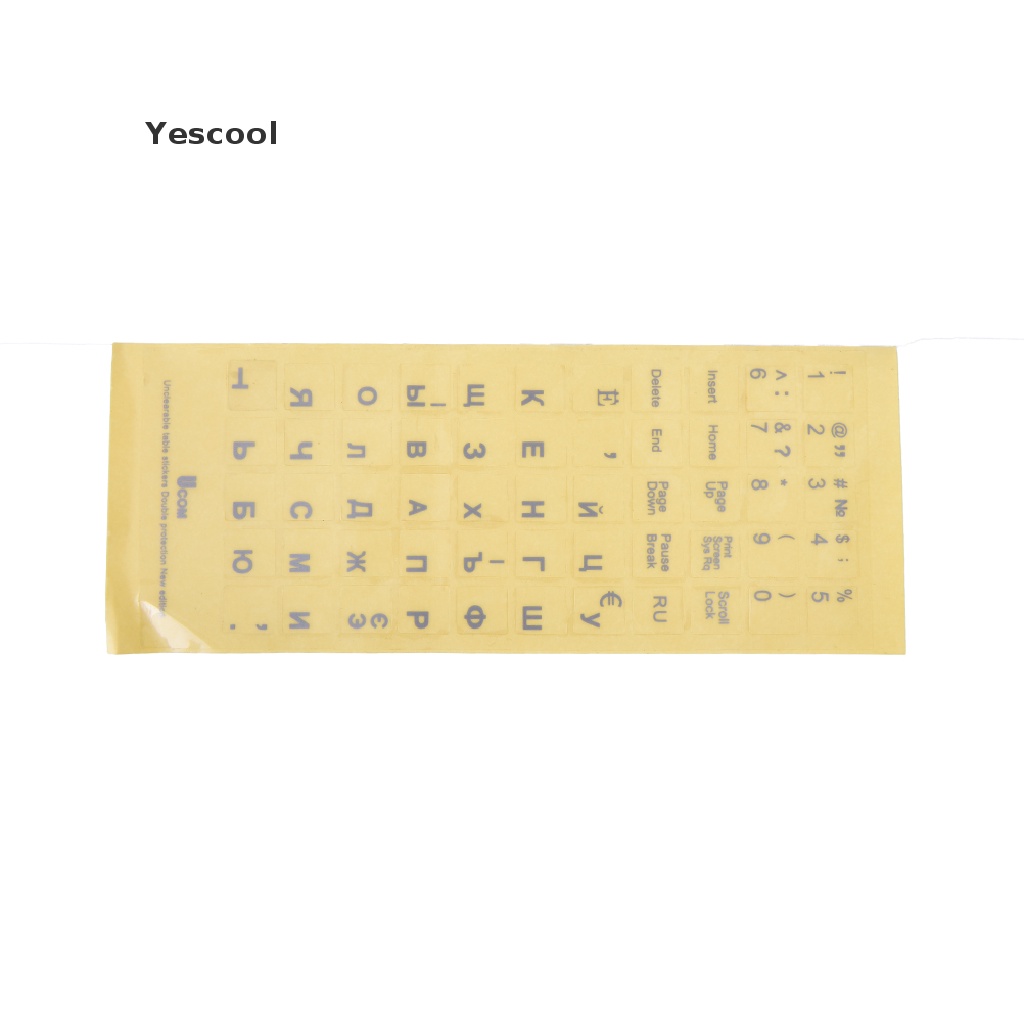 Yes Stiker Huruf Rusia Transparan Untuk Keyboard Laptopnotebookkomputer PC