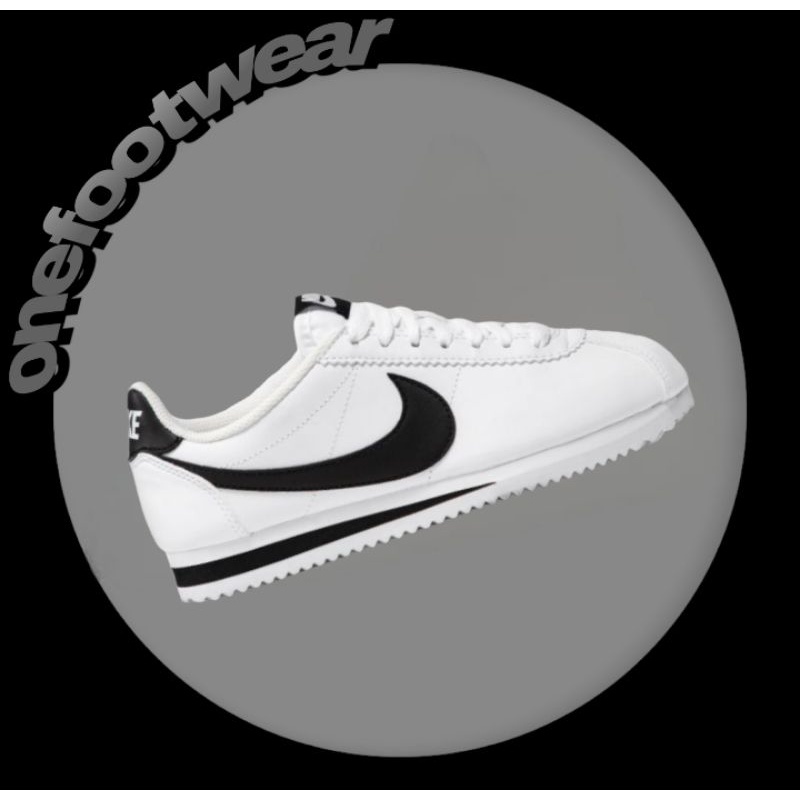 nike cortez womens black and white