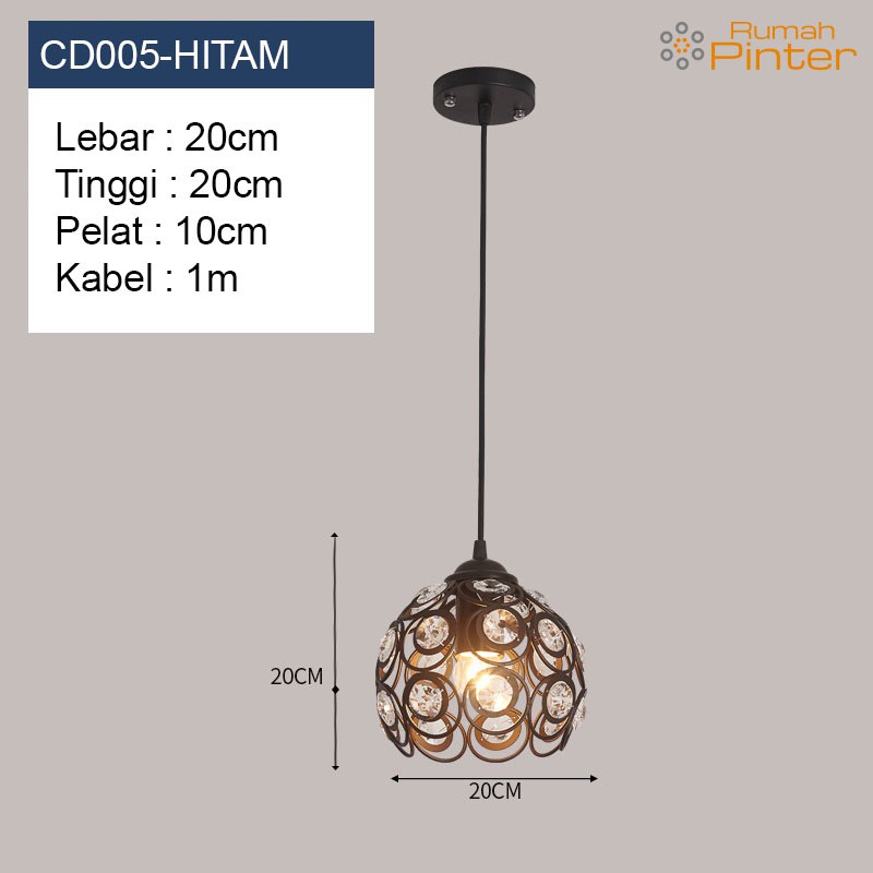 Lampu gantung bunga hitam, lampu hias, design minimalis, lampu dekorasi