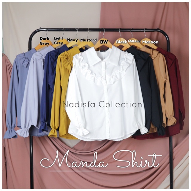 Manda Shirt kemeja polos