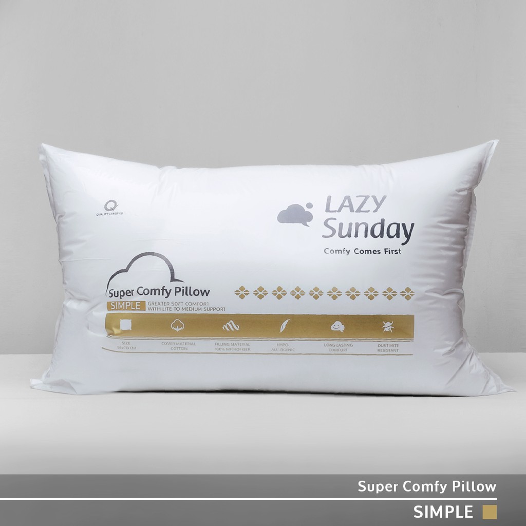 Bantal Tidur - Super Comfy Simple - Microfiber Goose Down - LAZY Sunday