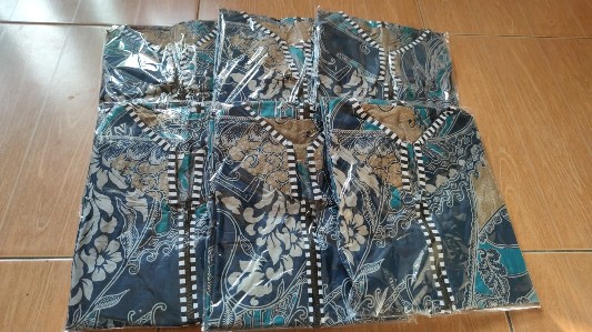 Tey-17 Batik Wanita Asj Sa Hrb026 Kenongo Kemeja Tosca Pendek