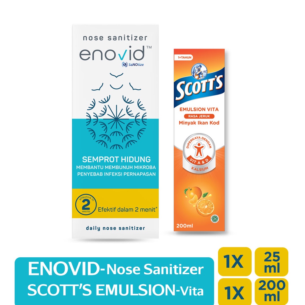 Jual ENOVID Nose Sanitizer 25ml FREE Scott's Emulsion 200ml | Shopee ...