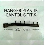 HANGER SULING 6 TITIK PLASTIK HITAM