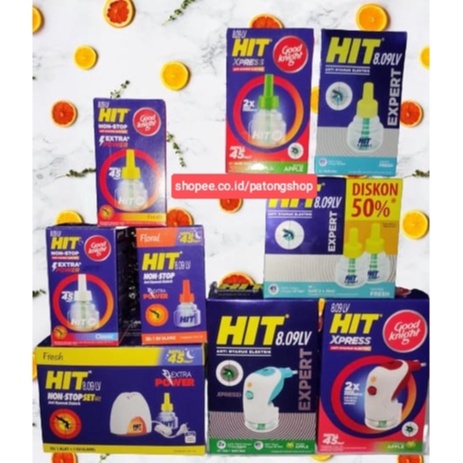 HIT Nonstop Expert Set Elektrik gratis Refill &amp; Hit Expert Refill obat nyamuk cair