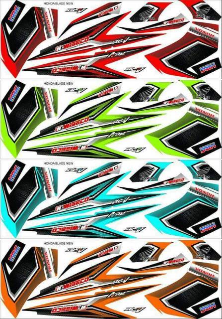 Striping New Blade 125 Fi Variasi Honda Sticker Motor Stiker