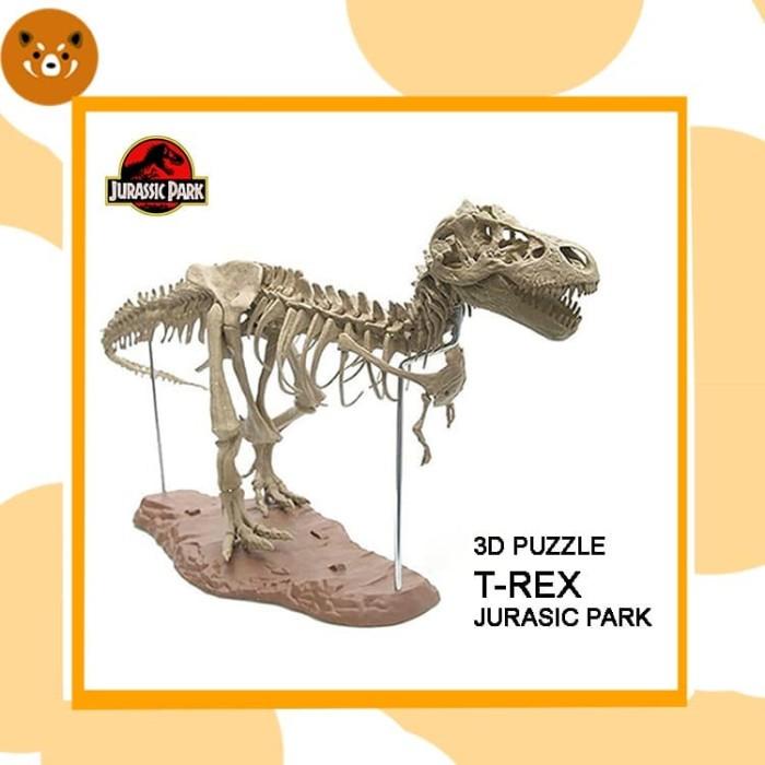 Puzzle | 3D Puzzle T-Rex Jurassic Park Tyrannosaurus Miniatur Fosil Dinosaurus