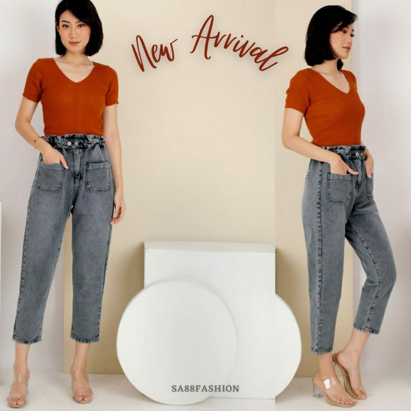 UPGRADE BAGGY JEANS PREMIUM 046 WITH 2 POCKET CELANA UPGRADE