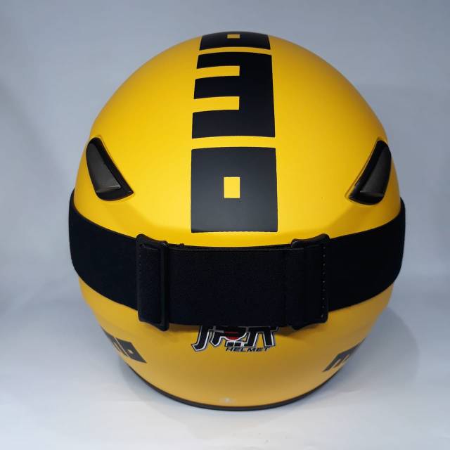 Helm Momo Jpn  Kuning Dof plus Goggle Mask