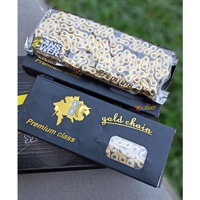 Rantai motor gold Premium Class 428H panjang 128L merk answer original jupiter z mx rx king vixion s