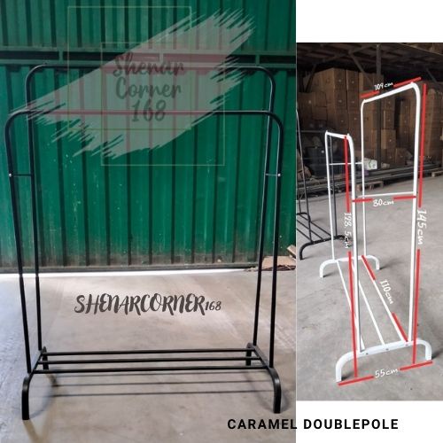 SHENAR GANTUNGAN BAJU /STAND HANGER/ BIG DOUBLE STAND HANGER MULIG / RAK GANTUNG BAJU GAWANGAN JEMURAN STAND HANGER DOUBLE, SHENARCORNER168