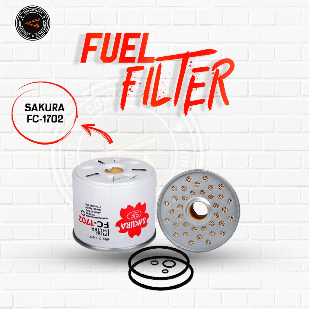 Sakura Fuel Filter Solar FC-1702 / FC1702 / Sakura Filter Oli Hitachi Volvo Nissan