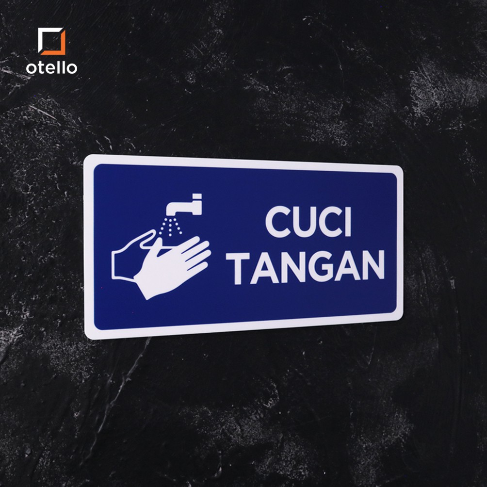 Cuci Tangan | Sign Board Akrilik | 30 x 15 cm