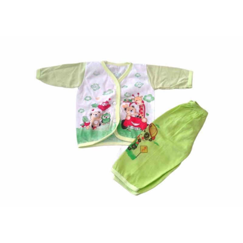 Stelan Baju Bayi Lengan Panjang + Celana Panjang Bayi Baru Lahir