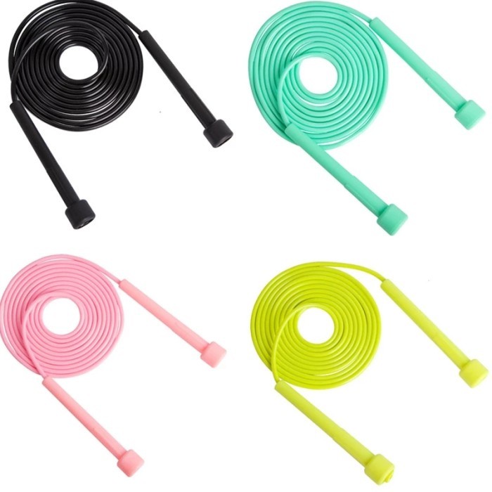 Skipping Jump Rope Lompat Tali ANTI Slip Bahan PVC, PP Adjustable 2,8 m Impor Kuning