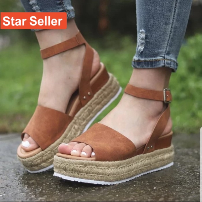 HEELS STRAPPY WANITA SANDAL PESTA UNDANGAN SANTAI CEWEK EMORY HIIL MURAH MODEL IMPORT GC BRUKAT MIKA