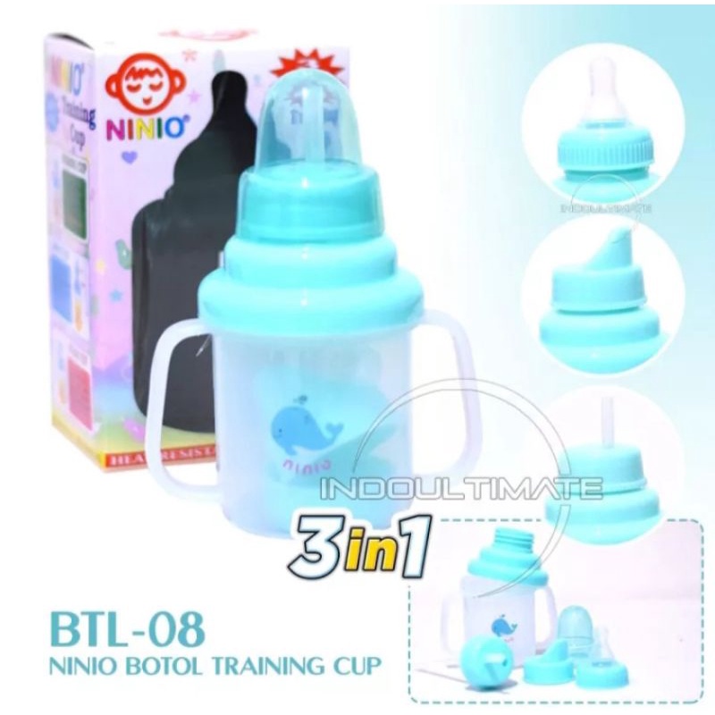 Botol Minum Bayi Ninio 3 in 1/Botol Spout bayi/Tempat minum Bayi SO-01