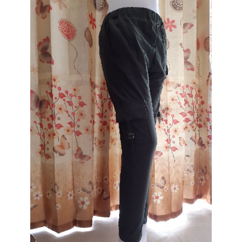 Baggy pants cargo katun streech saku samping