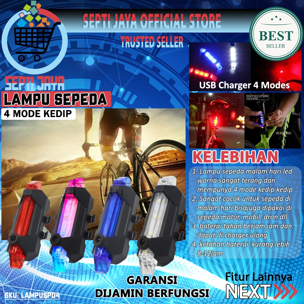 Drip Lamp Car Aksesoris Variasi Lampu Belakang Sepeda Motor Mobil Drone 4 Mode Kedip LED Taillight U