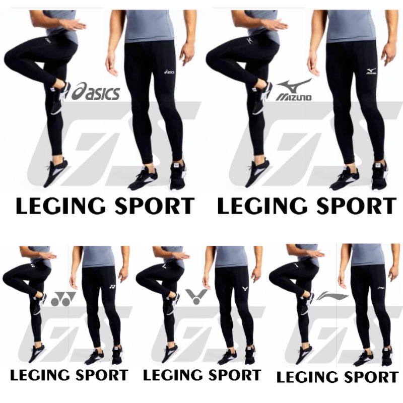 Celana panjang jenis slimfit badminton legging voli pria wanita