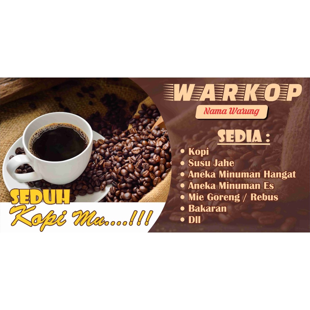 Spanduk warung kopi