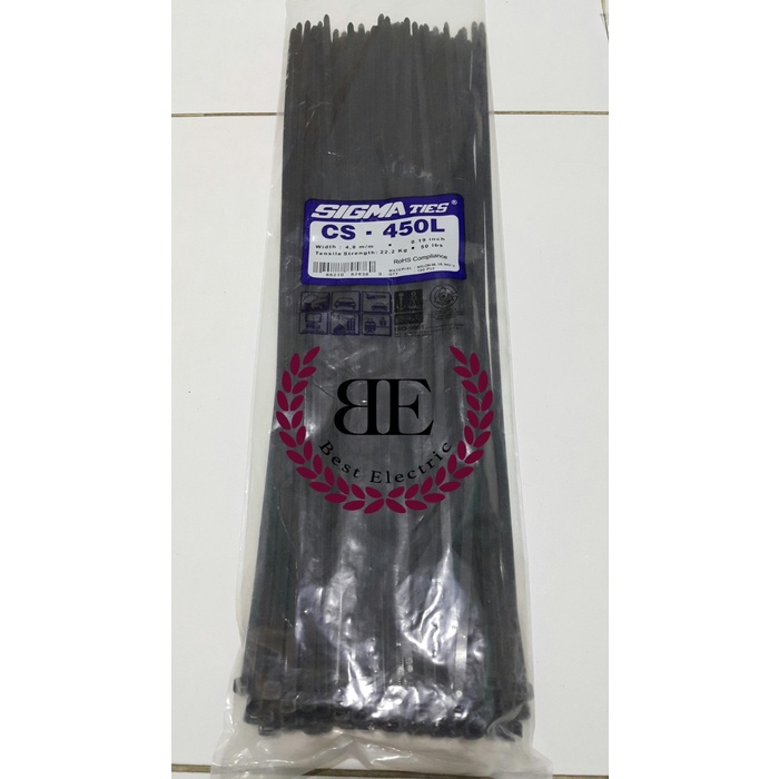 

READY Kabel Ties / Kabel Tis / Cable Tie CS 450 L Hitam 45 cm SIGMA CS450L BERKUALITAS