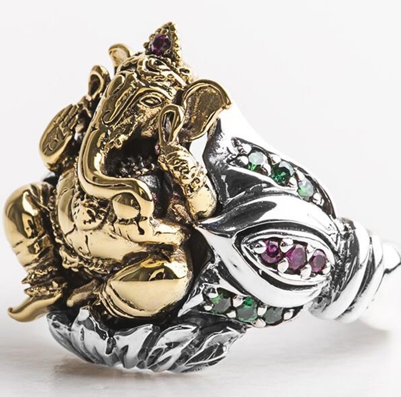 Thailand Lucky Elephant Animal with Stainless Steel Fashionable Jewelry  Ring for Men Punk Cool High Quality Fashion Jewelry for Party