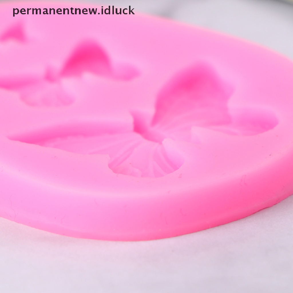 Cetakan Kue Bentuk Kupu-Kupu 3D Bahan Silikon Untuk Dekorasi