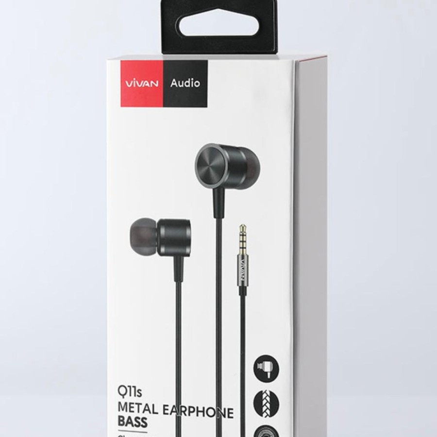 Headset Q11S Earphone Android / iPhone Metal Bass Ergonomic Ori Vivan