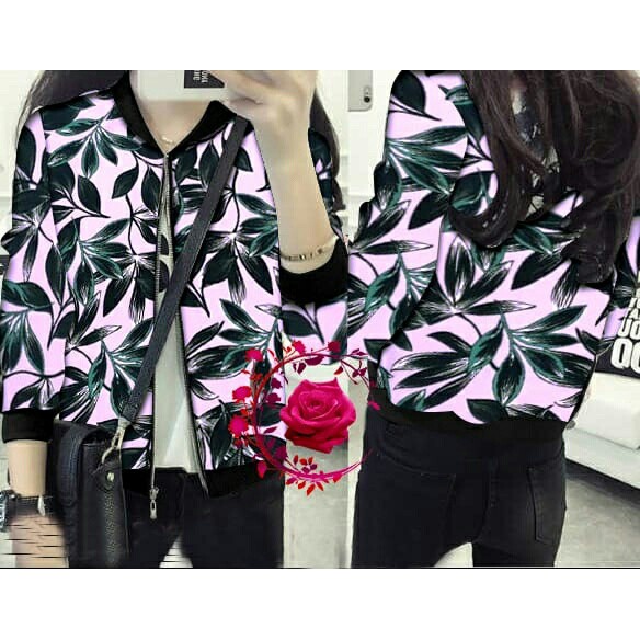 JAKET BOMBER LEAF 5Warna