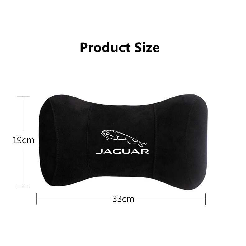 G-club Bantal Leher Bahan Kulit Rusa Memory Foam Untuk Headrest Mobil Jaguar