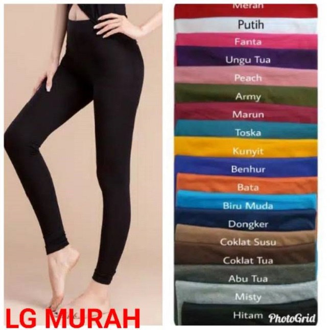 CELANA LEGGING PANJANG SPANDEX PREMIUM STANDARD &amp; JUMBO L TO XXL HARGA GROSIR