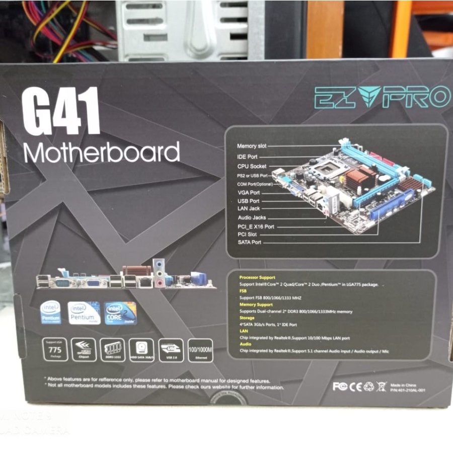 Motherboard G41 Ezpro Intel Socket Lga 775 mainboard