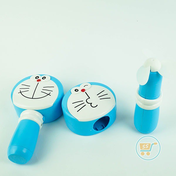 KIPAS ANGIN DORAEMON WITH CERMIN DORAEMON MINI FAN KACA HADIAH KADO